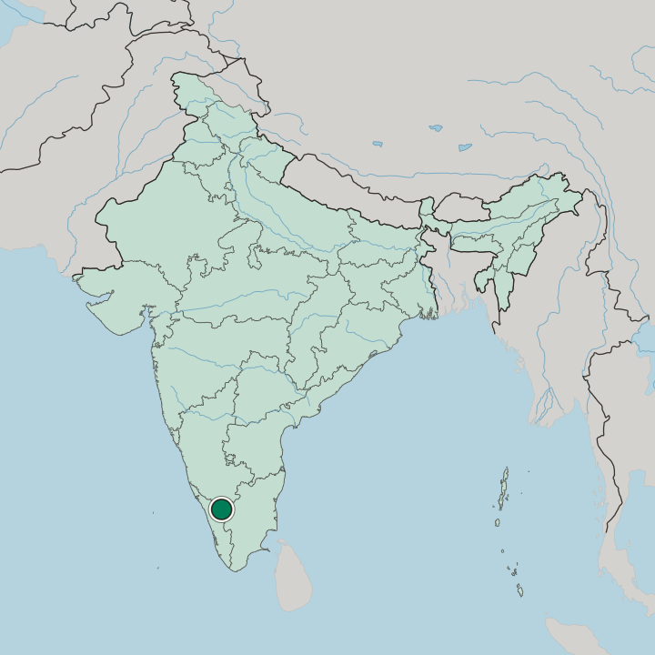 Map showing Ooty — In India