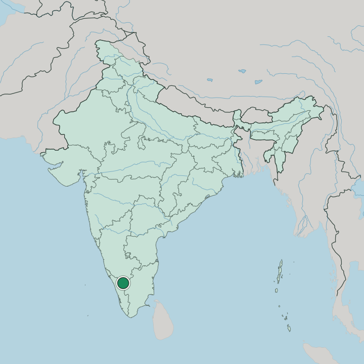 Map showing Ooty — In India