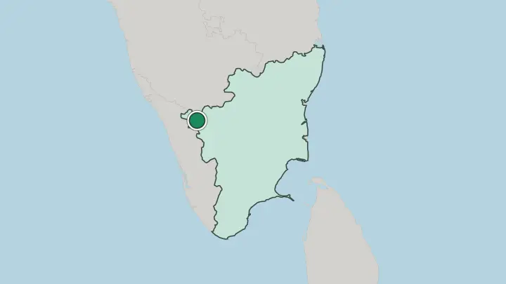 Map of Ooty in India
