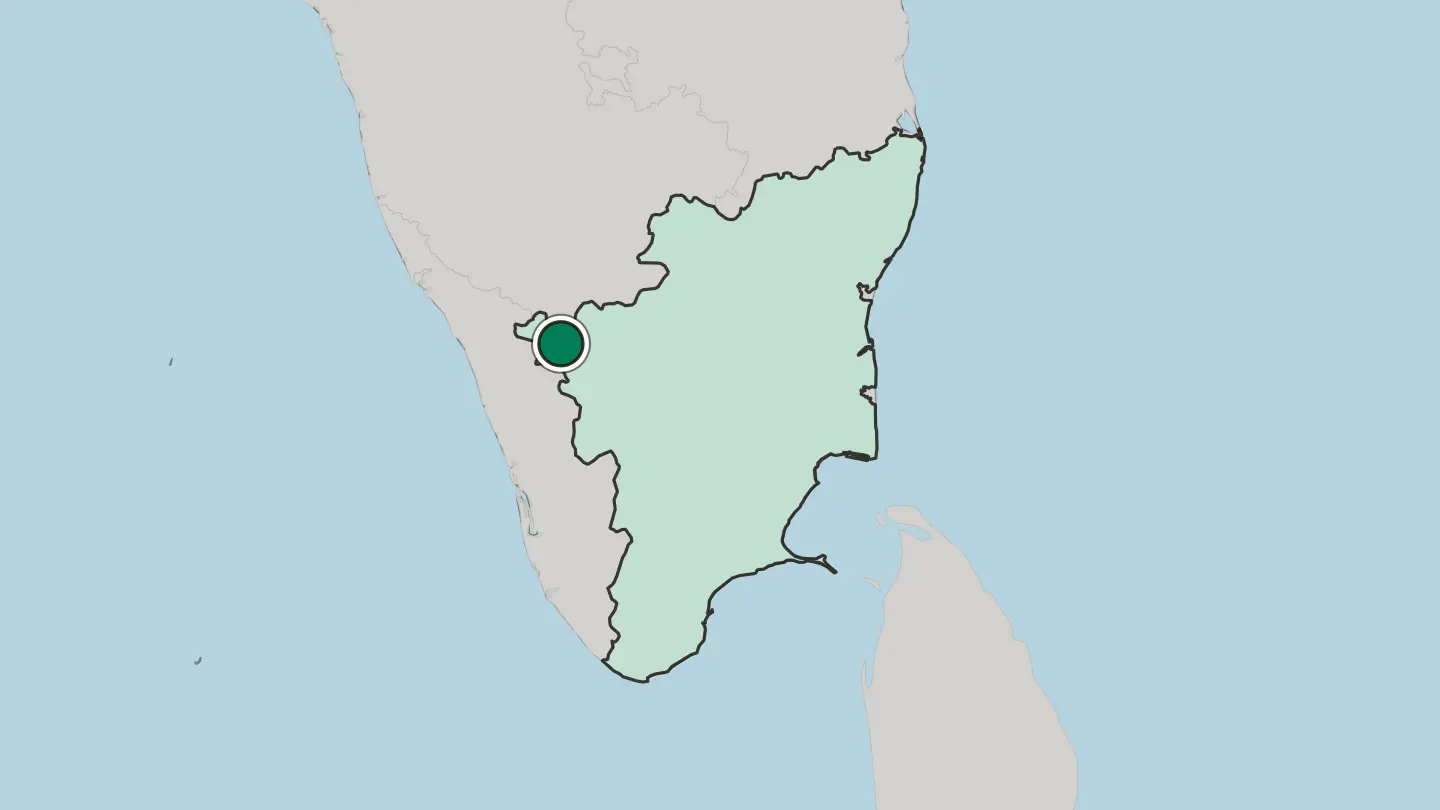 Map of Ooty in India