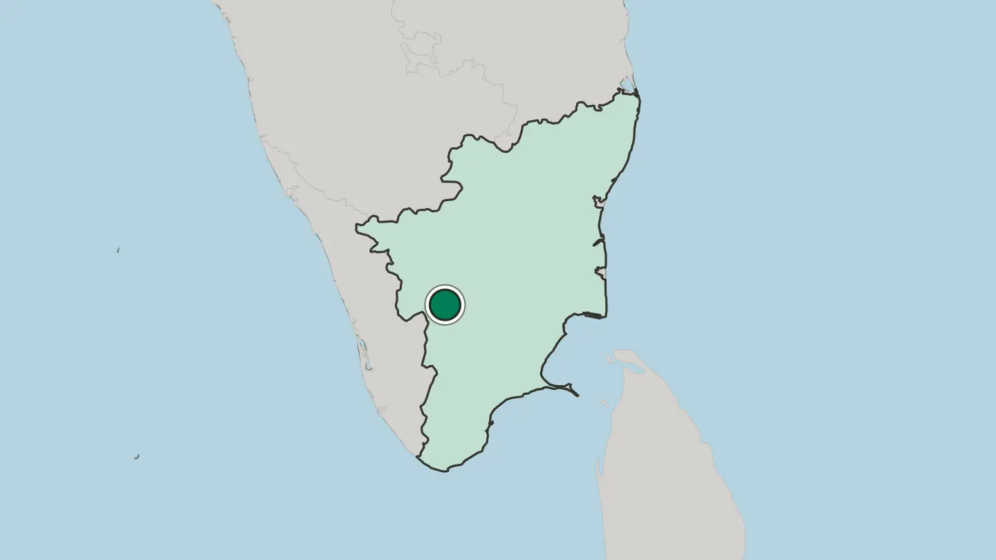 Map of Palani in India