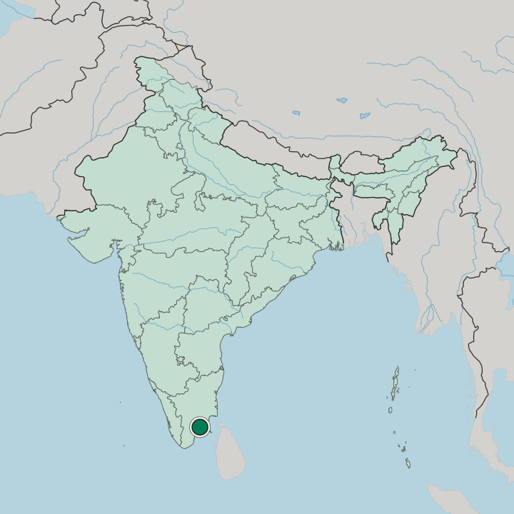 Map showing Paramagudi — In India