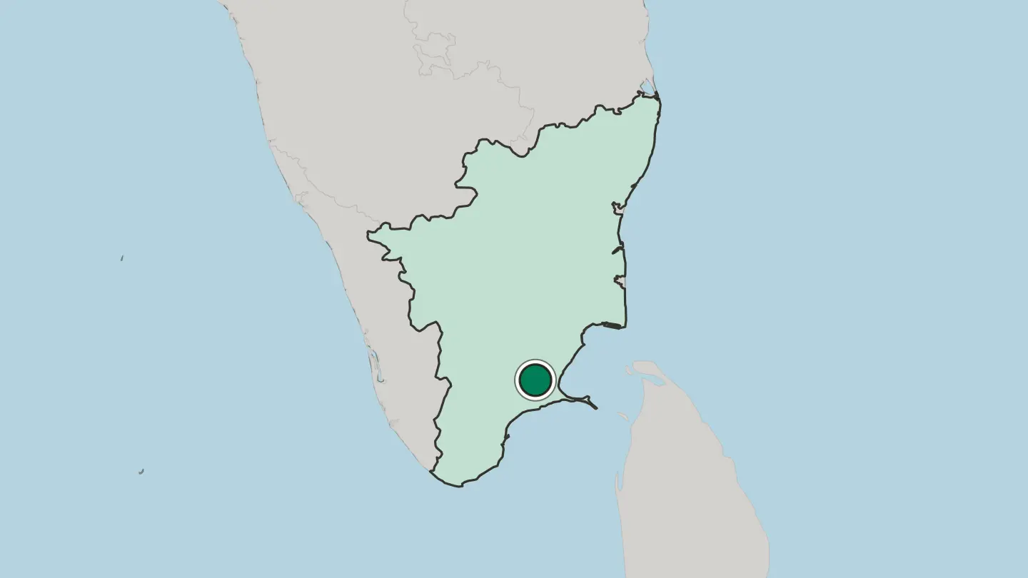 Map of Paramagudi in India