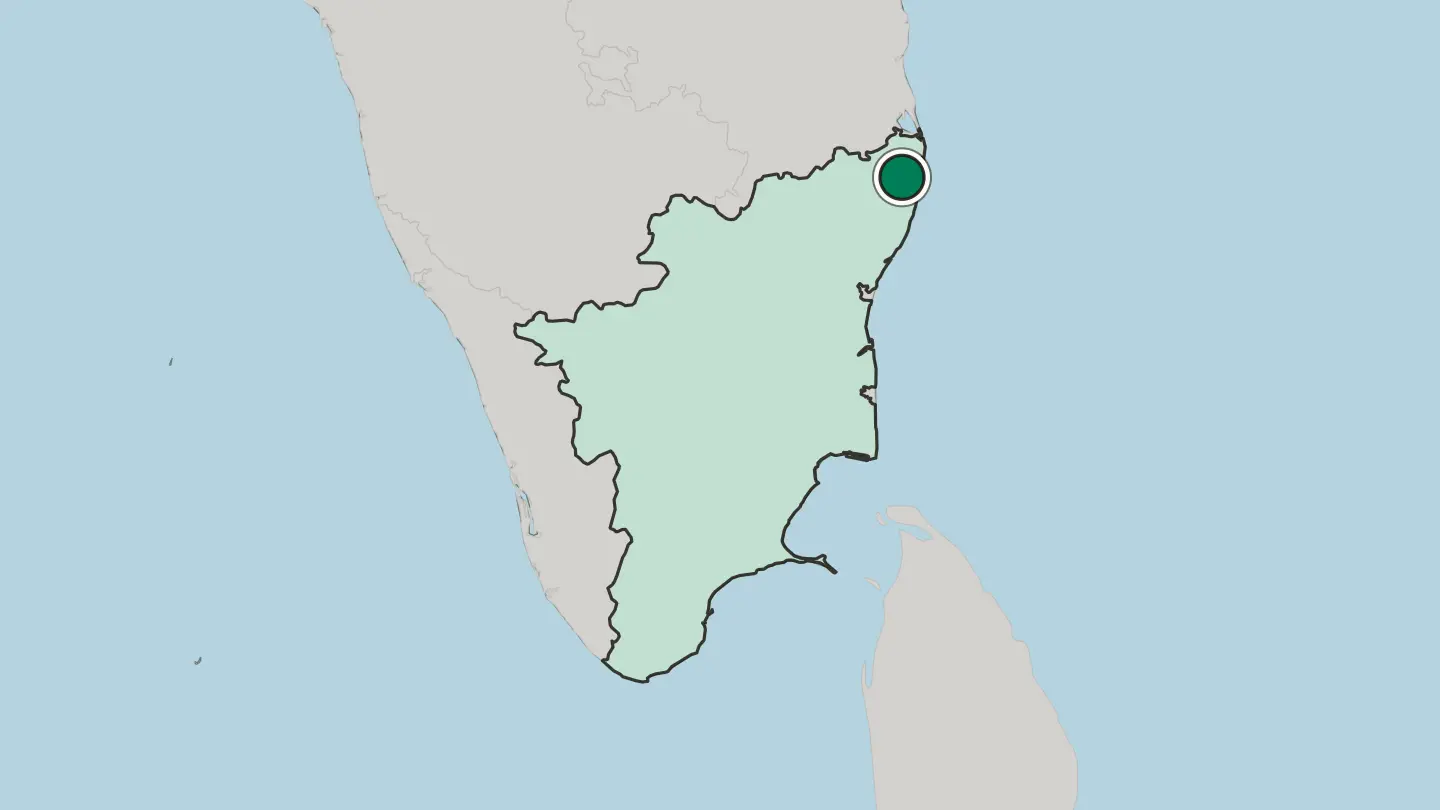 Map of Poonamalle in India
