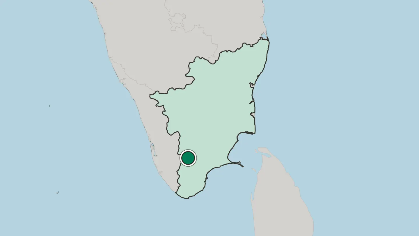 Map of Rajapalayam in India