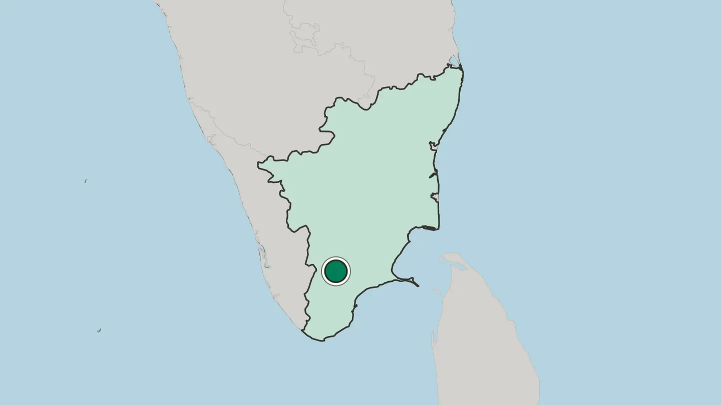 Map of Sivakasi in India
