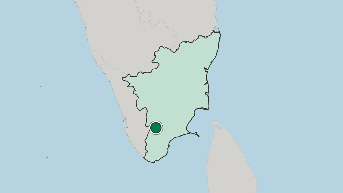Map of Srivilliputhur in India
