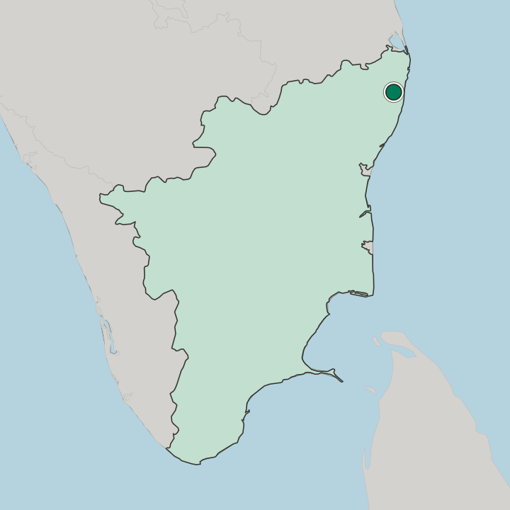 Map showing Tambaram — In State of Tamil Nādu