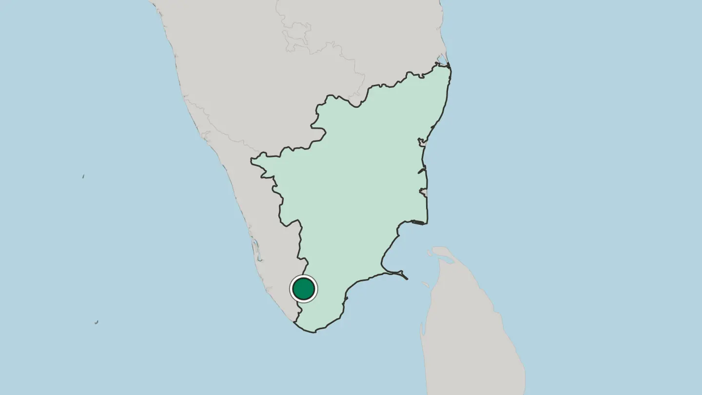 Map of Thenkasi in India