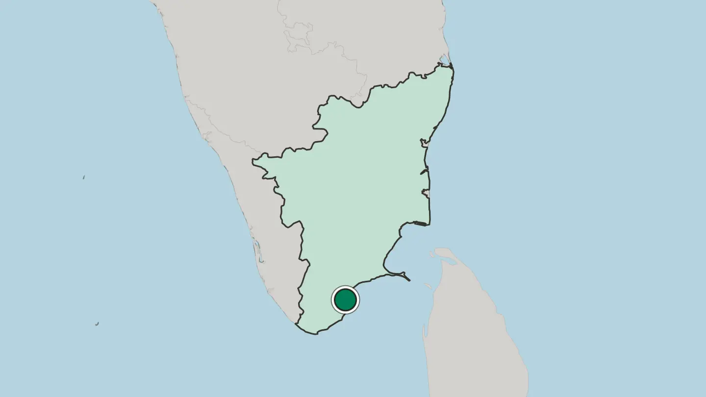Map of Thoothukudi in India