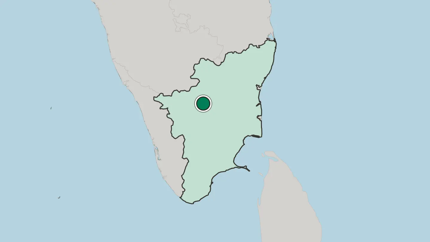 Map of Tiruchengode in India