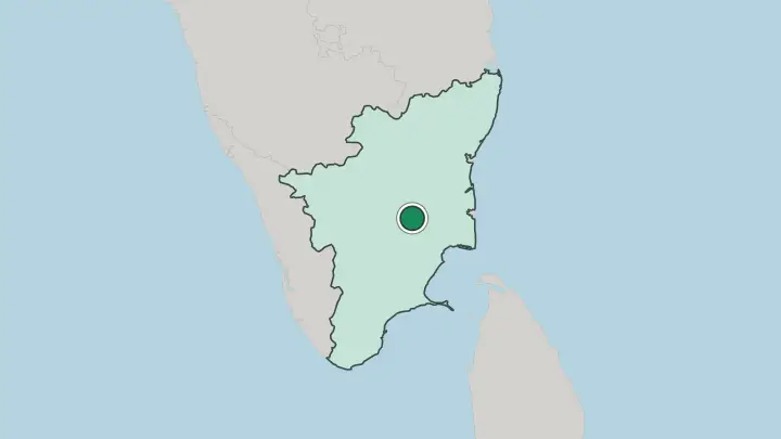 Map of Tiruchirappalli in India