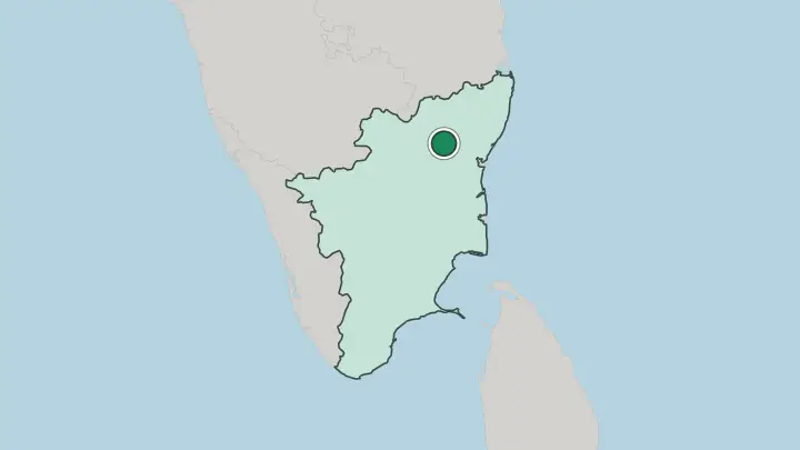 Map of Tiruvannamalai in India