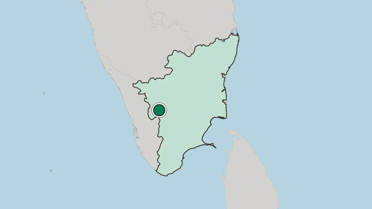 Map of Udumalaippettai in India