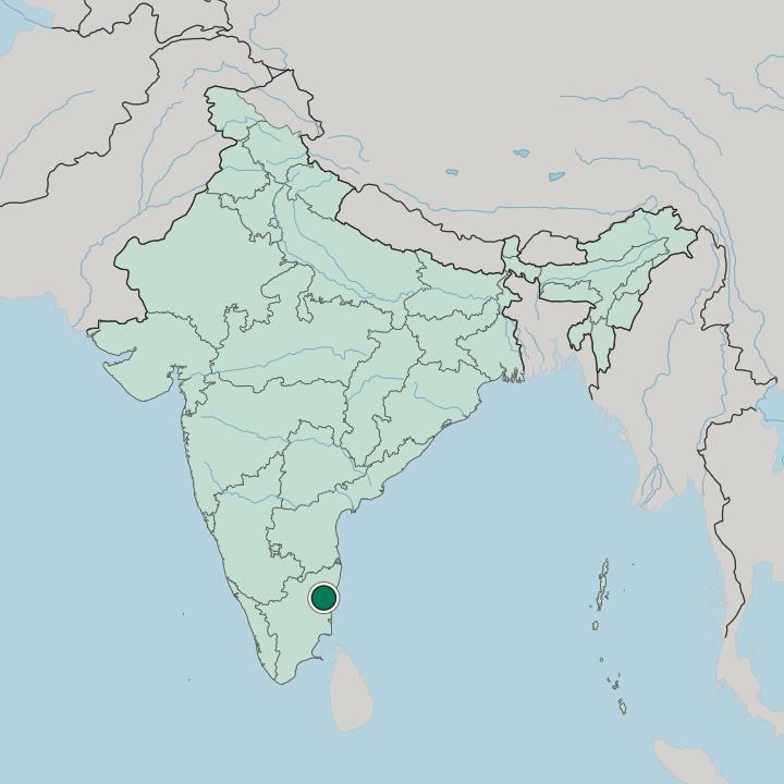 Map showing Villupuram — In India