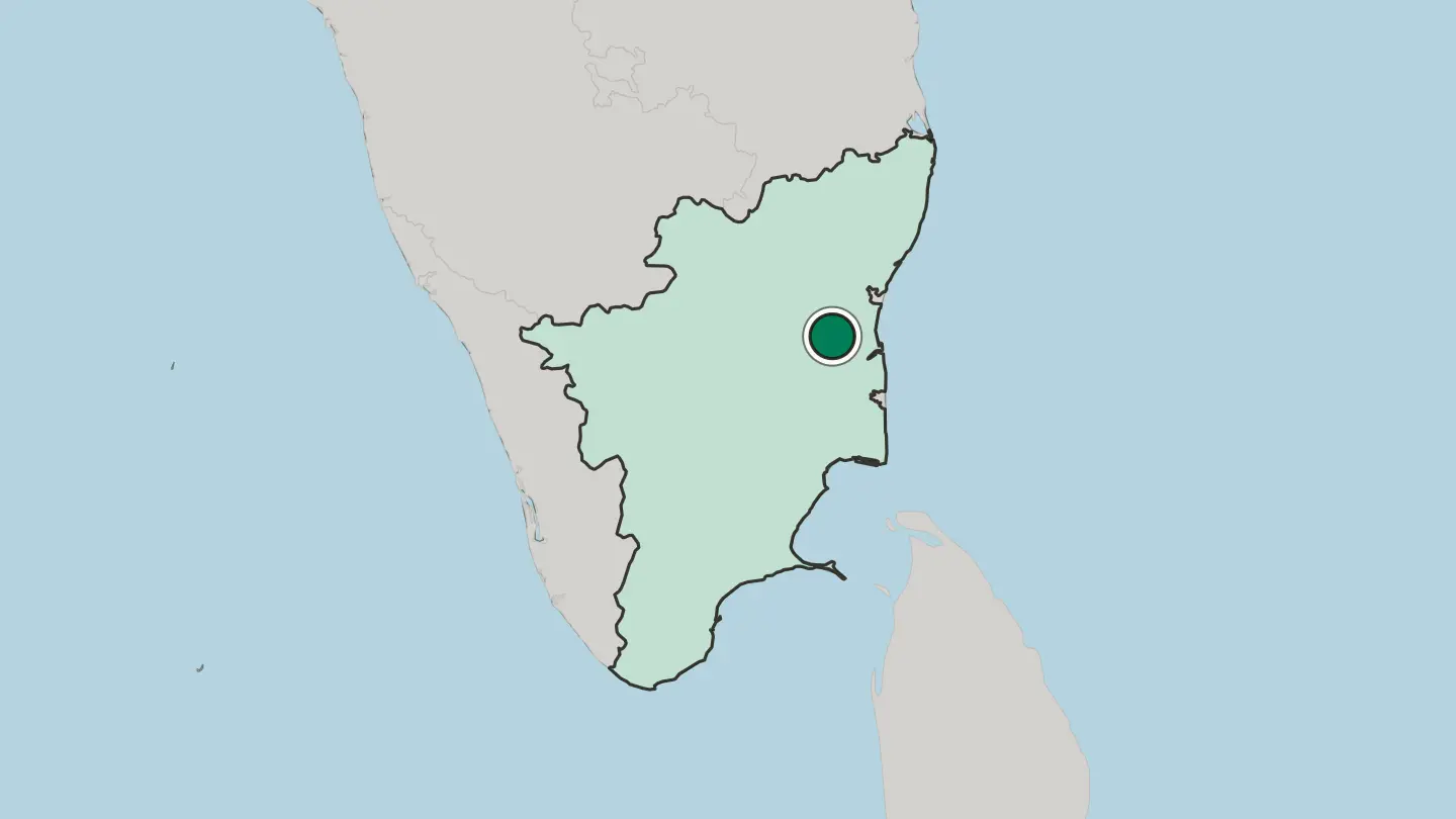 Map of Vriddhāchalam in India
