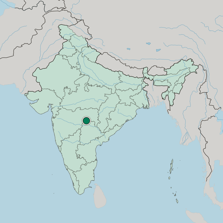Map showing Ādilābād — In India