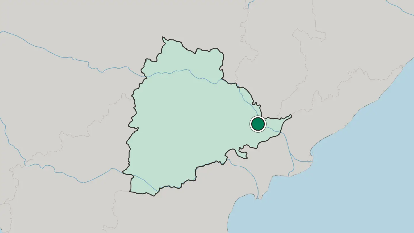Map of Bhadrāchalam in India