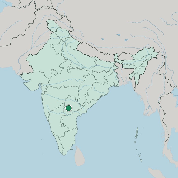 Map showing Hyderabad Old City — In India