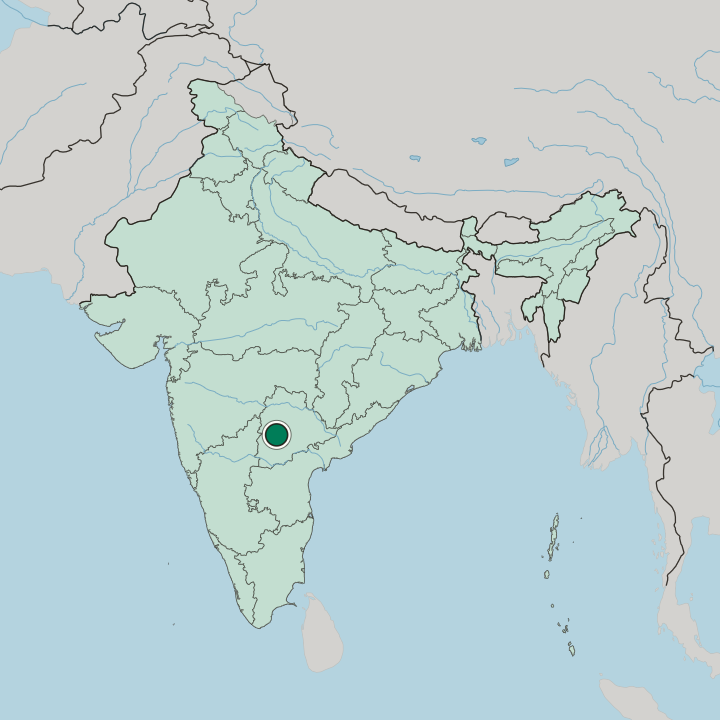 Map showing Kukatpally — In India