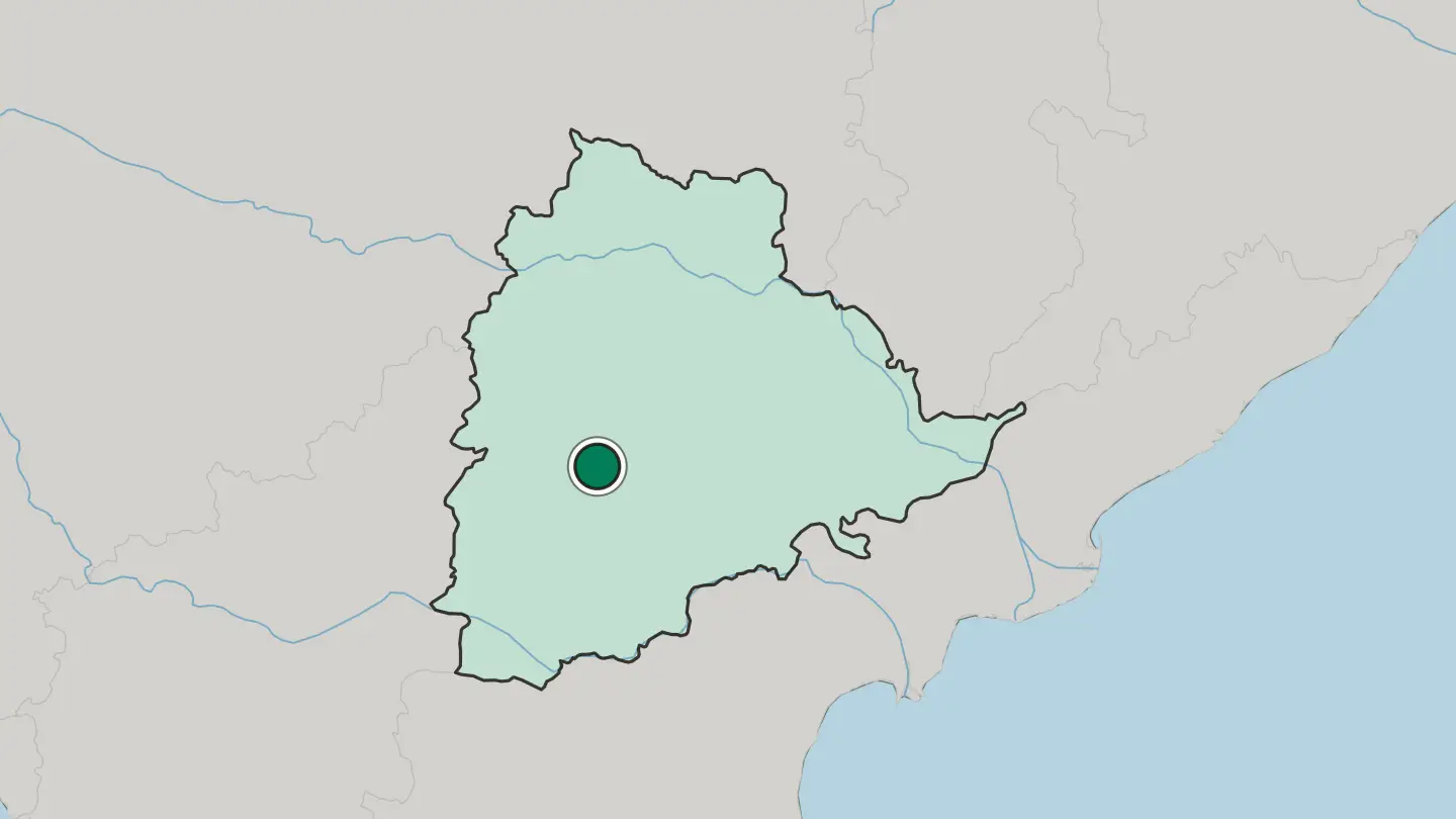 Map of Malkajgiri in India