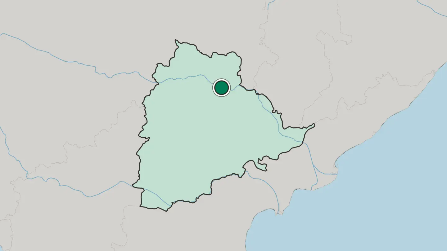 Map of Ramagundam in India