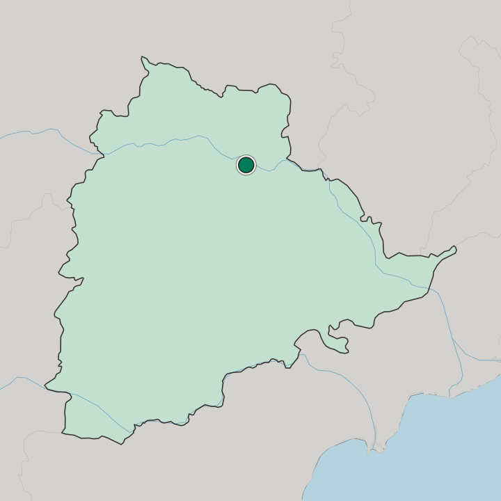 Map showing Ramagundam — In State of Telangāna