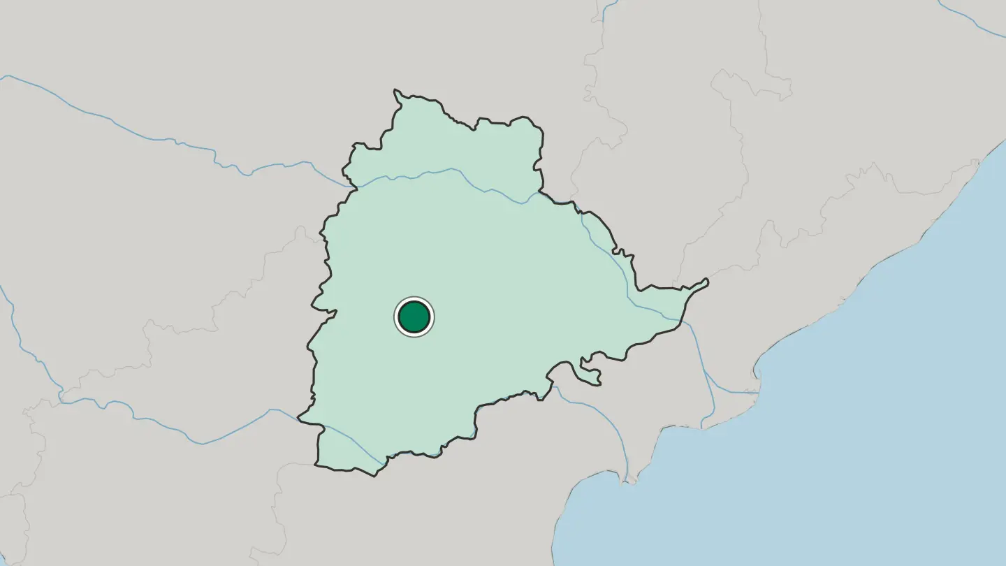 Map of Secunderabad in India