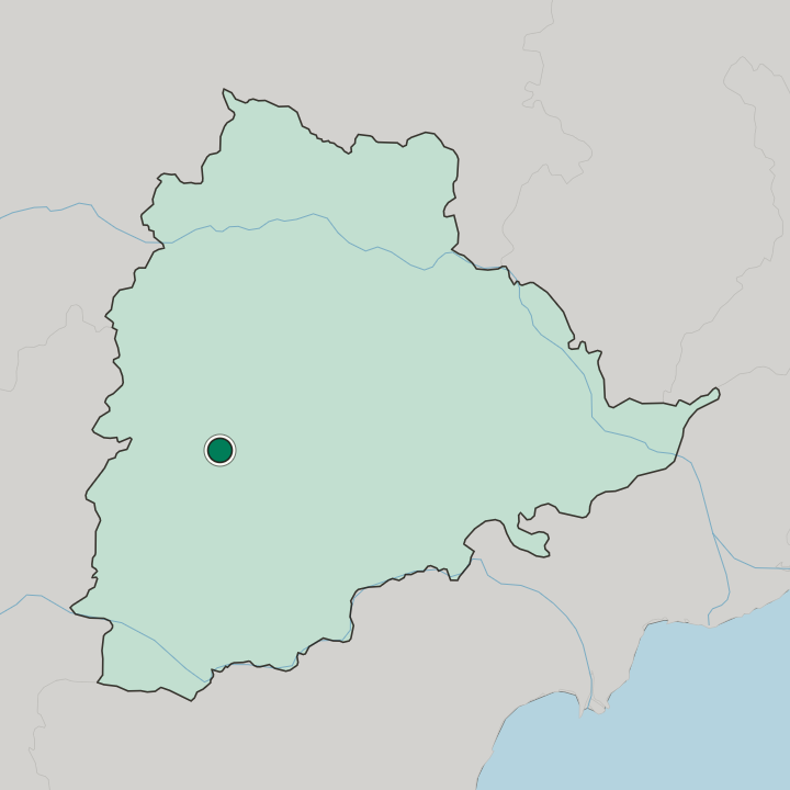 Map showing Serilingampalle — In State of Telangāna