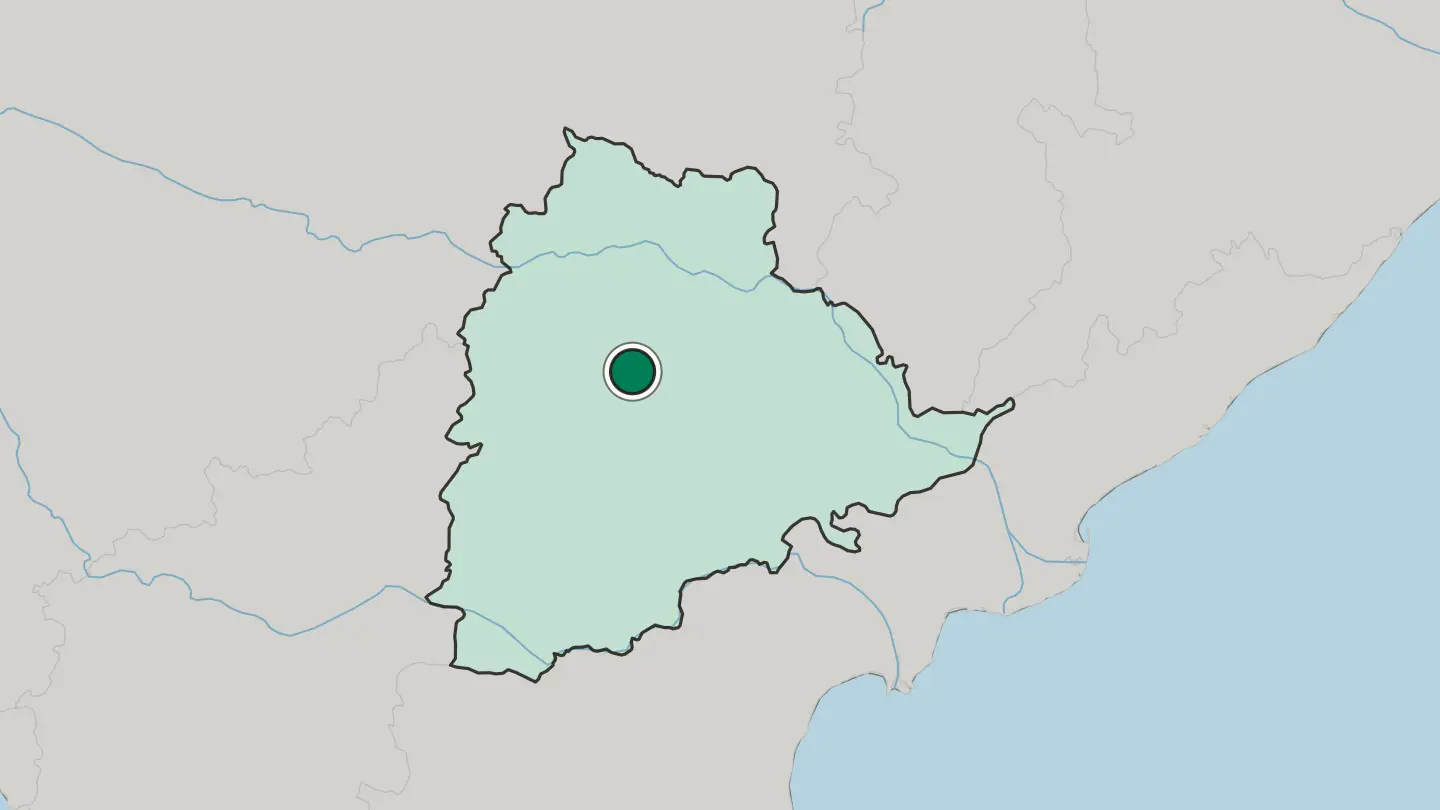 Map of Siddipet in India