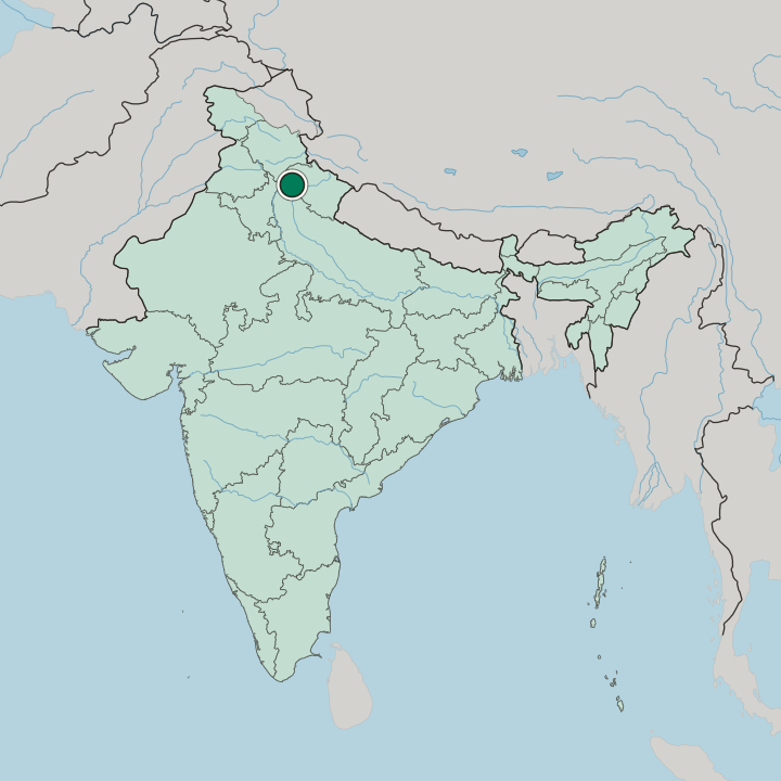 Map showing Dehradun — In India