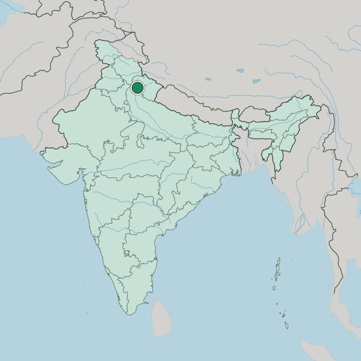 Map showing Rishīkesh — In India