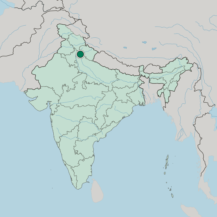 Map showing Roorkee — In India