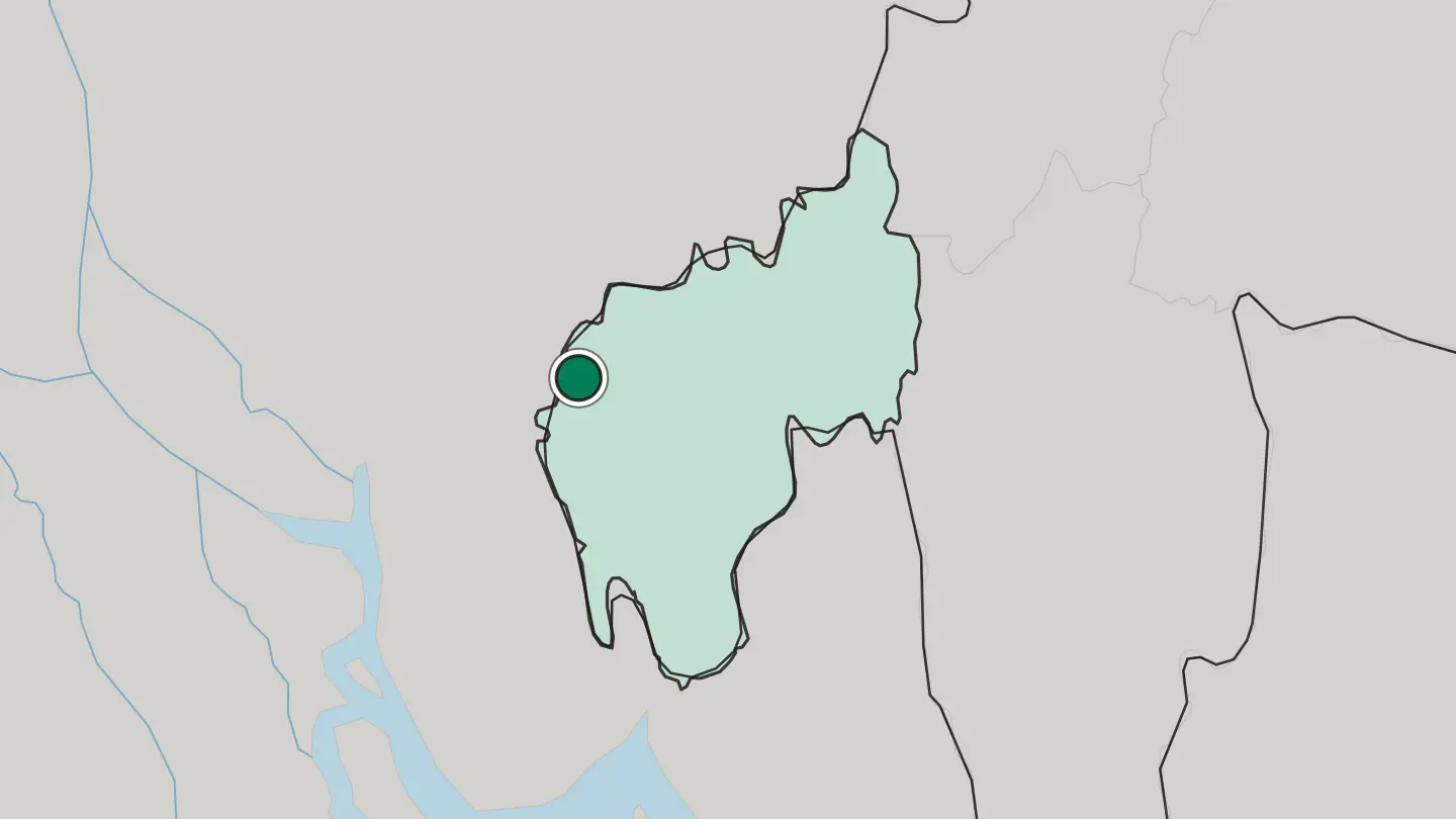 Map of Agartala in India
