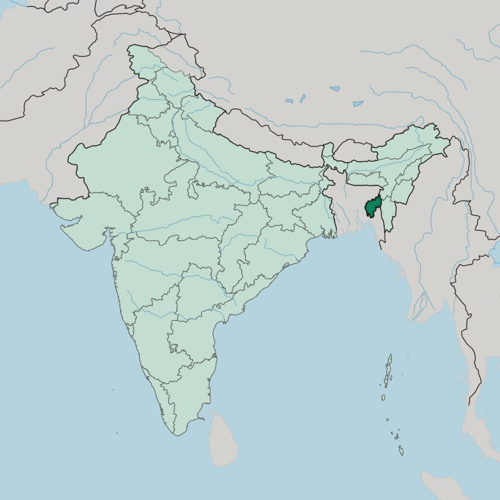 Map showing Tripura — In India
