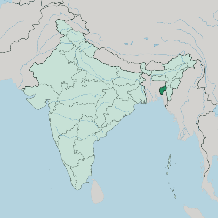 Map showing Tripura — In India