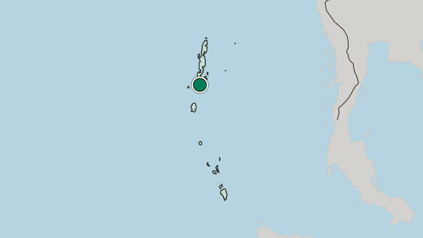 Map of Port Blair in India