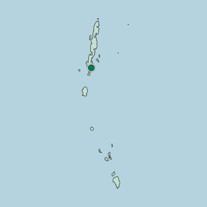 Map showing Port Blair — In Union Territory of Andaman and Nicobar Islands