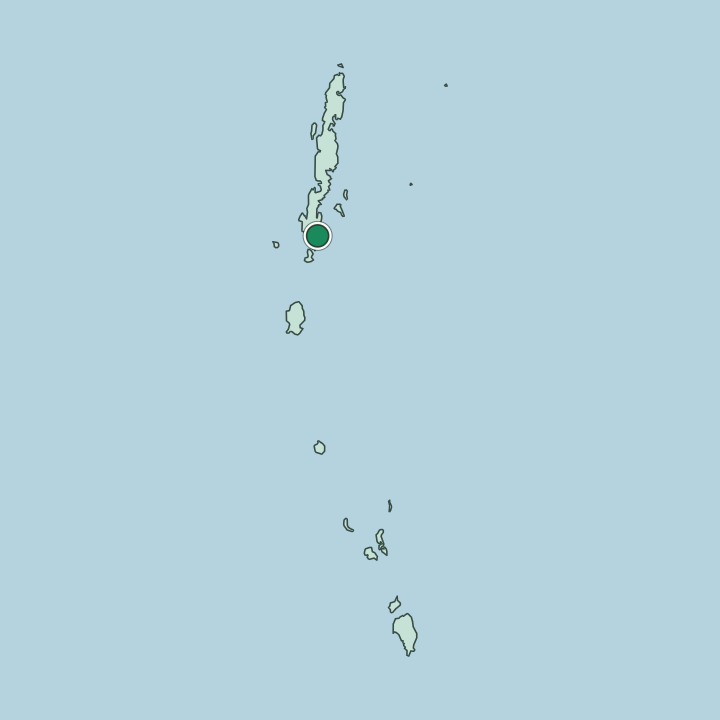 Map showing Port Blair — In Union Territory of Andaman and Nicobar Islands
