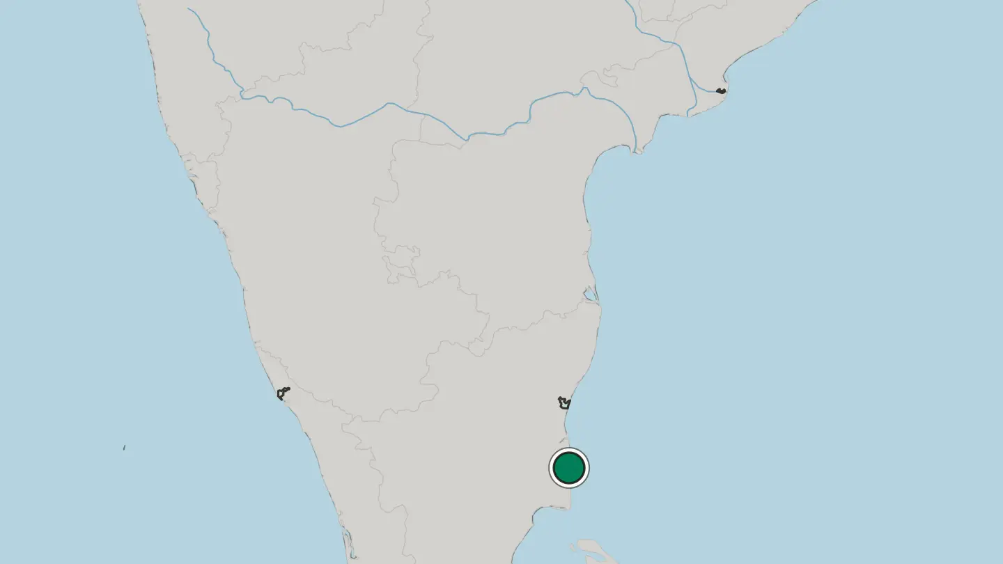 Map of Kāraikāl in India
