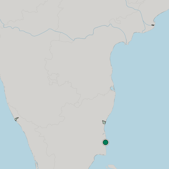Map showing Kāraikāl — In Union Territory of Puducherry