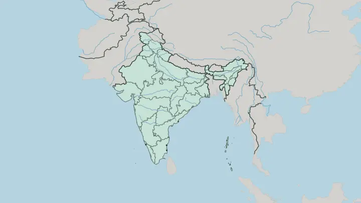 Map of Union Territory of Puducherry in India