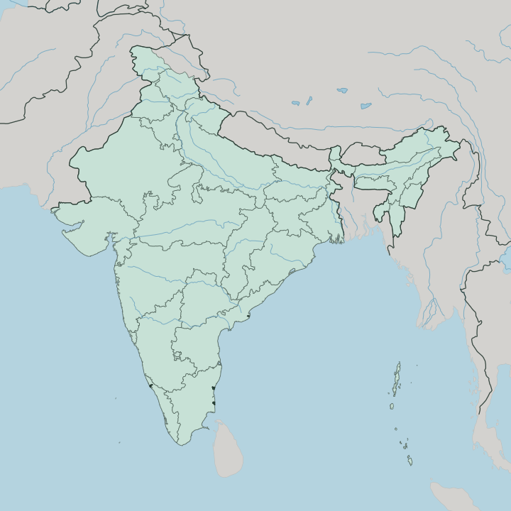 Map showing Union Territory of Puducherry — In India
