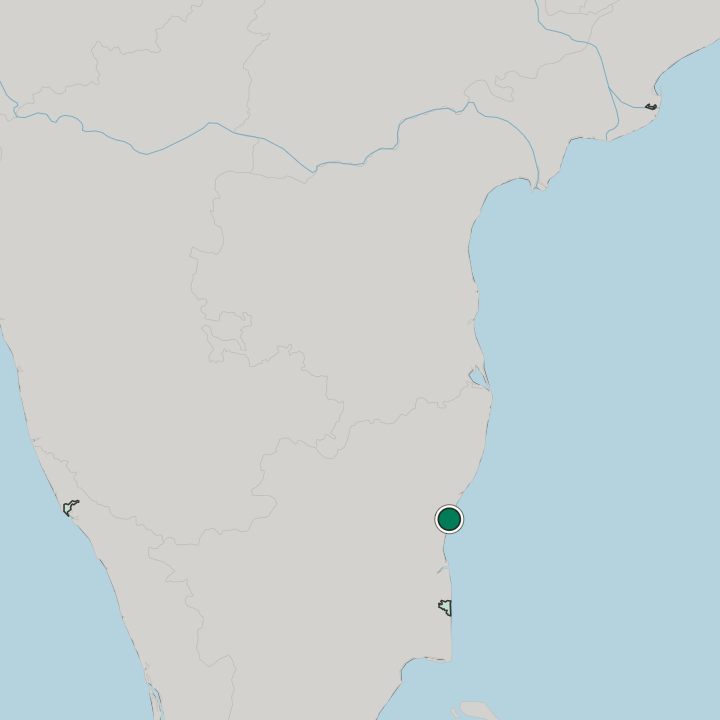 Map showing Puducherry — In Union Territory of Puducherry
