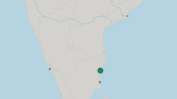Map of Puducherry in India