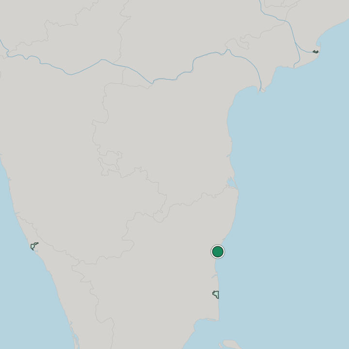 Map showing Puducherry — In Union Territory of Puducherry