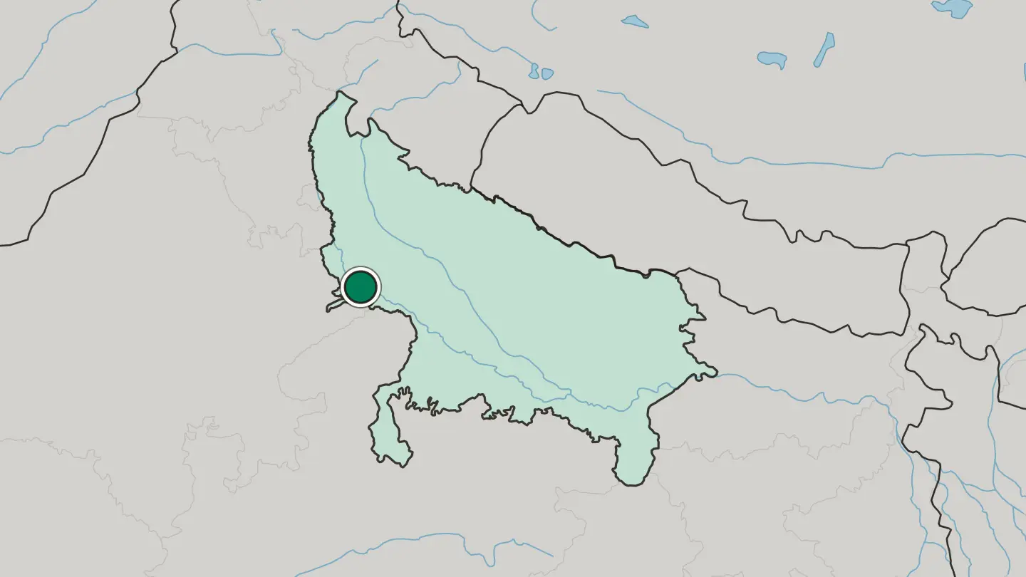Map of Agra in India
