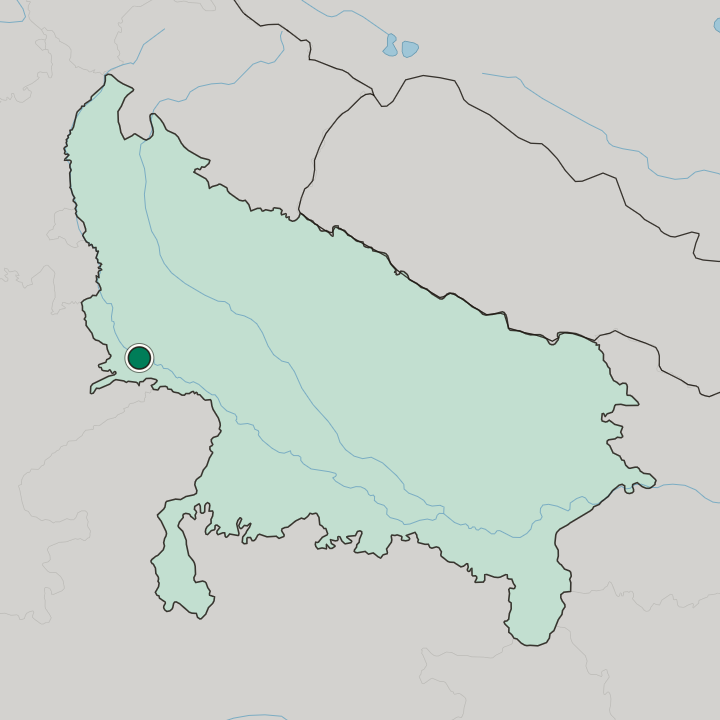 Map showing Agra — In Uttar Pradesh