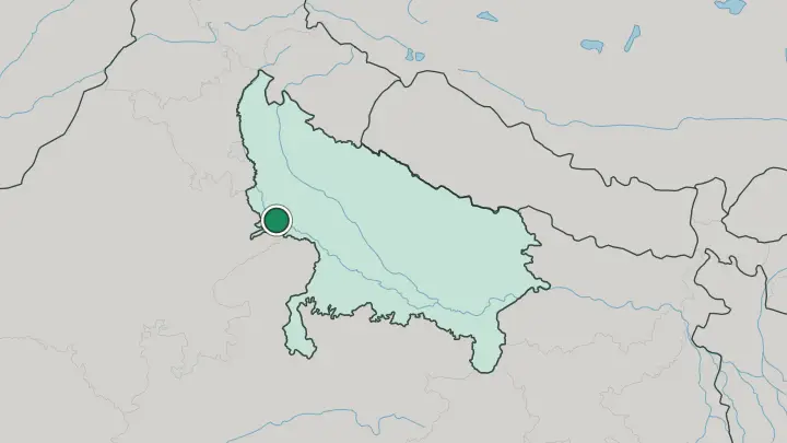 Map of Agra in India