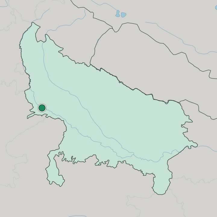 Map showing Agra — In Uttar Pradesh